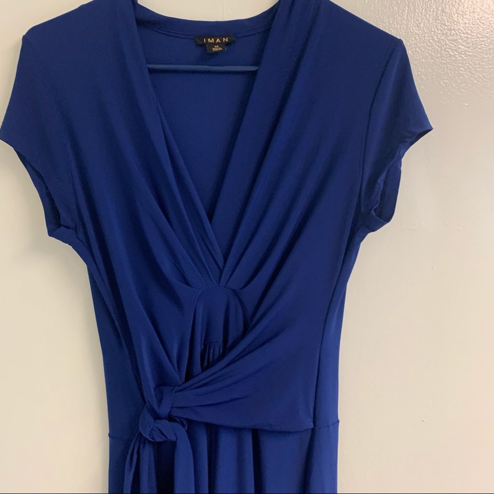 Medium Royal Blue Hi-low Maxi Dress